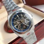Swiss quality Vacheron Constantin Overseas Tourbillon Skeleton Steel Watch AAA Replica